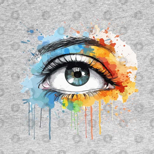 Mesmerizing Gaze - Watercolor Style Eye Art by Theulic